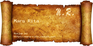 Mars Rita névjegykártya